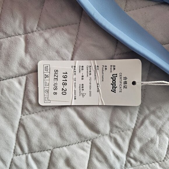 Light Blue Athletic Crisscross Back One Piece Swimsuit Size 8 NWT - Picture 4 of 4